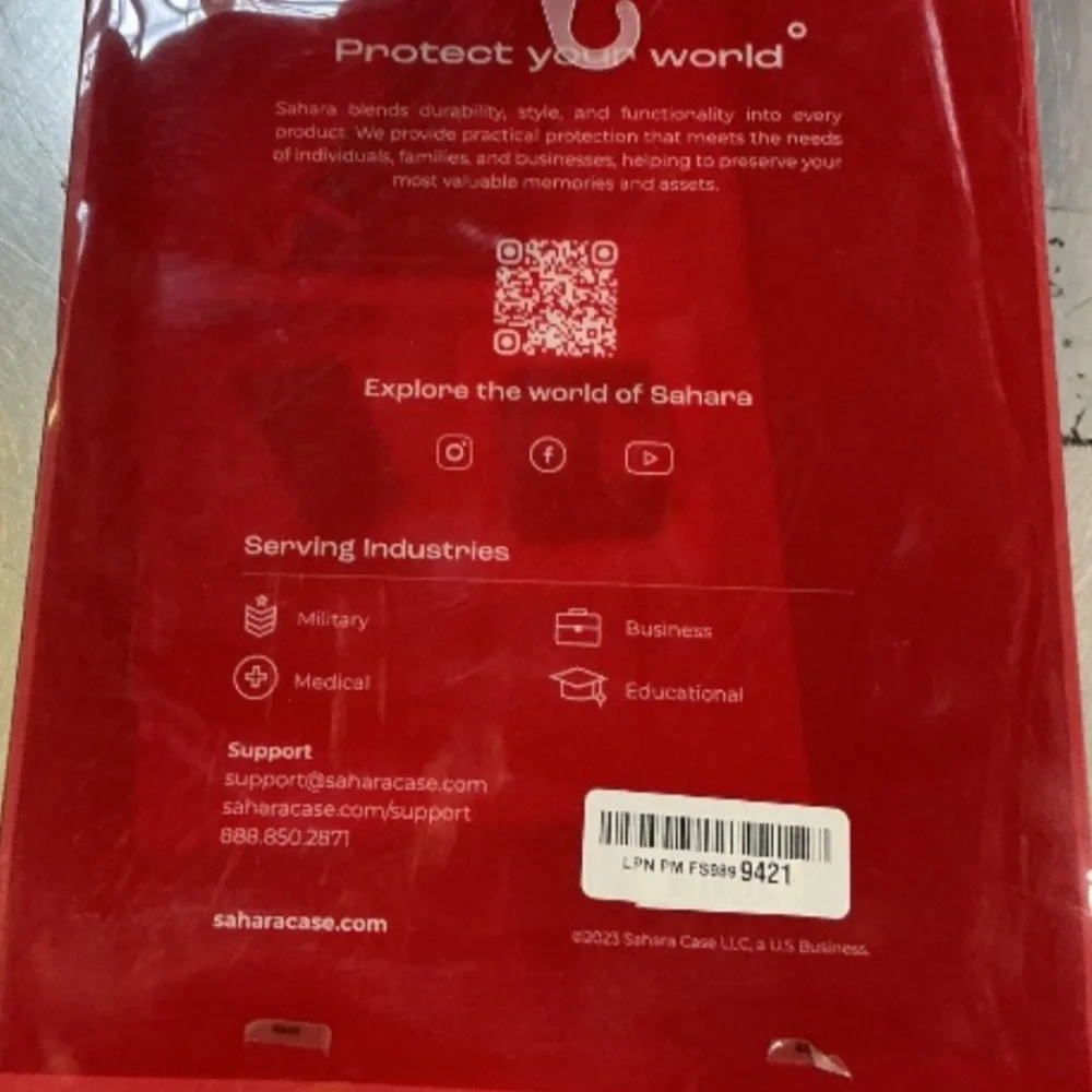 Black Tablet Hardshell Protective Case with Handstrap